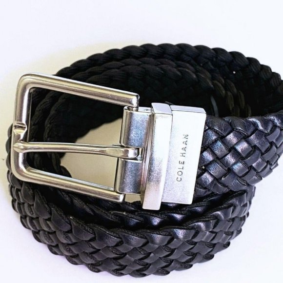 Cole Haan Mens Braided Leather Belt 